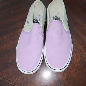 Vans Slip-On Shoes in Pink and Cream